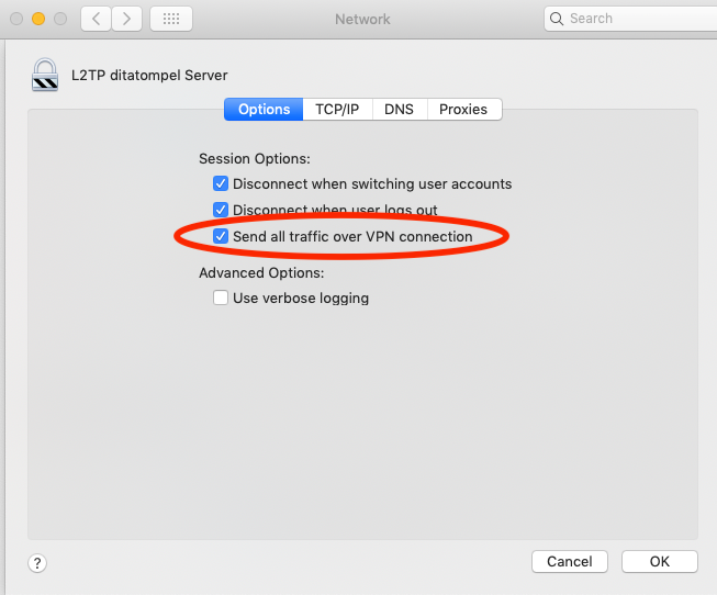 L2TP MacOS setting 2