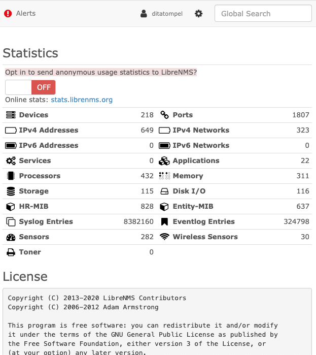 LibreNMS Stats