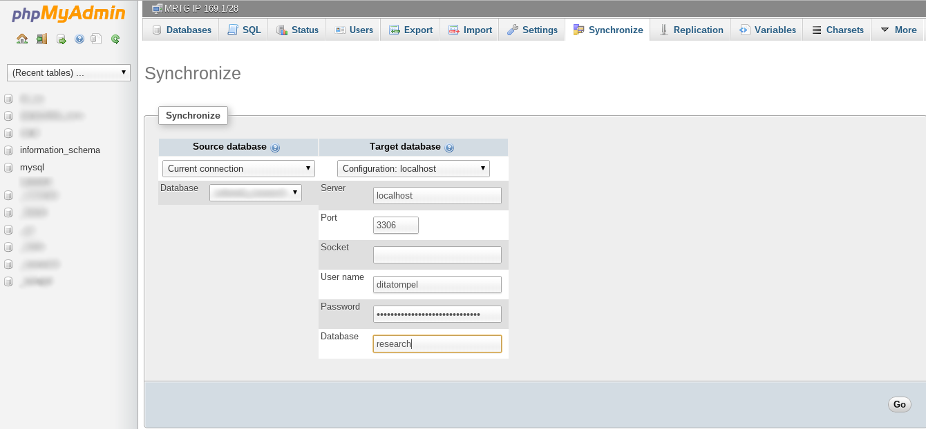 PHPMyAdmin View