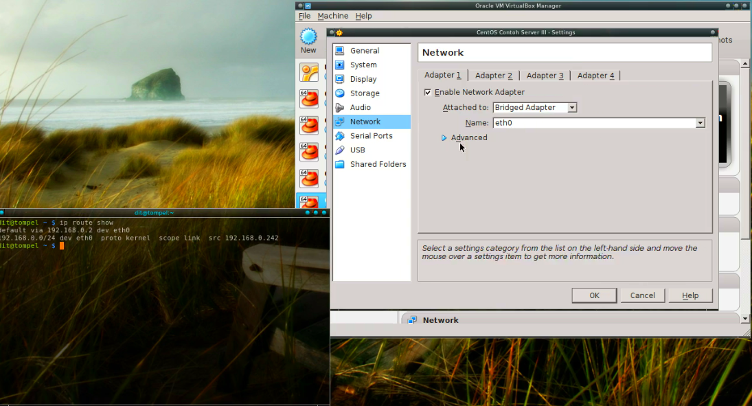 VirtualBox Set Bridged Adapter