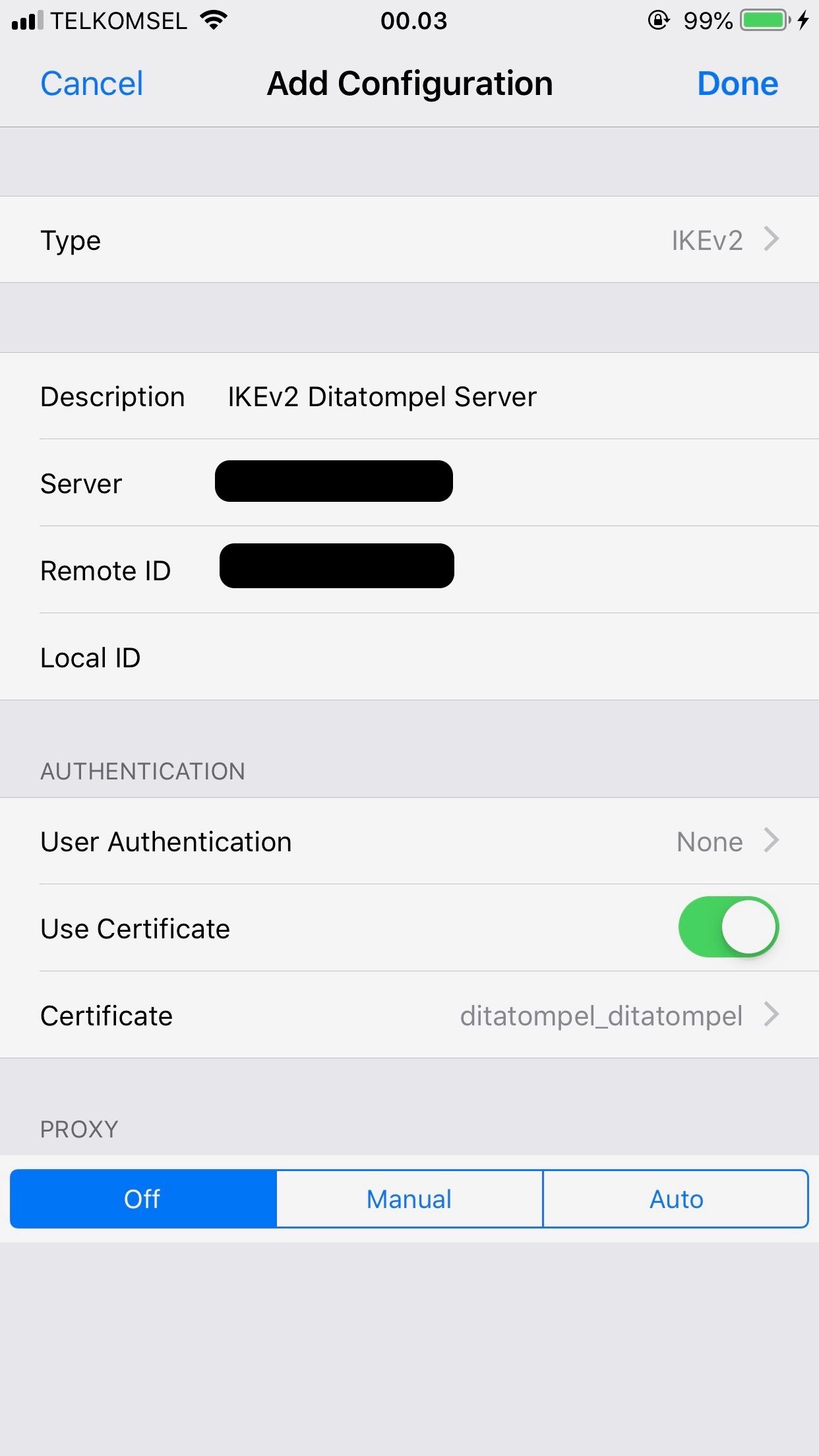 iPhone IKEv2 VPN